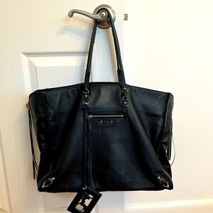 BALENCIAGA Black Motorcycle Tote
